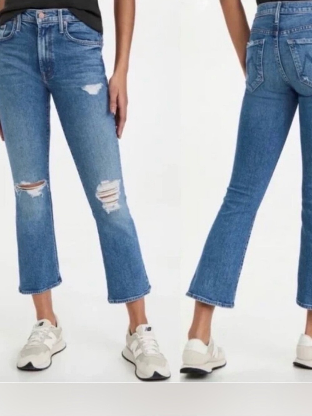 MOTHER The Insider Ankle Jeans in Bloom and Doom